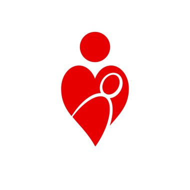 Vektör işareti anne kalbi 