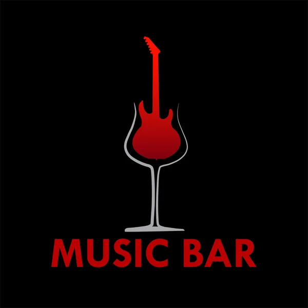 Vector sinal música vinho bar — Vetor de Stock