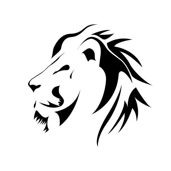 Signo vectorial león negro — Vector de stock