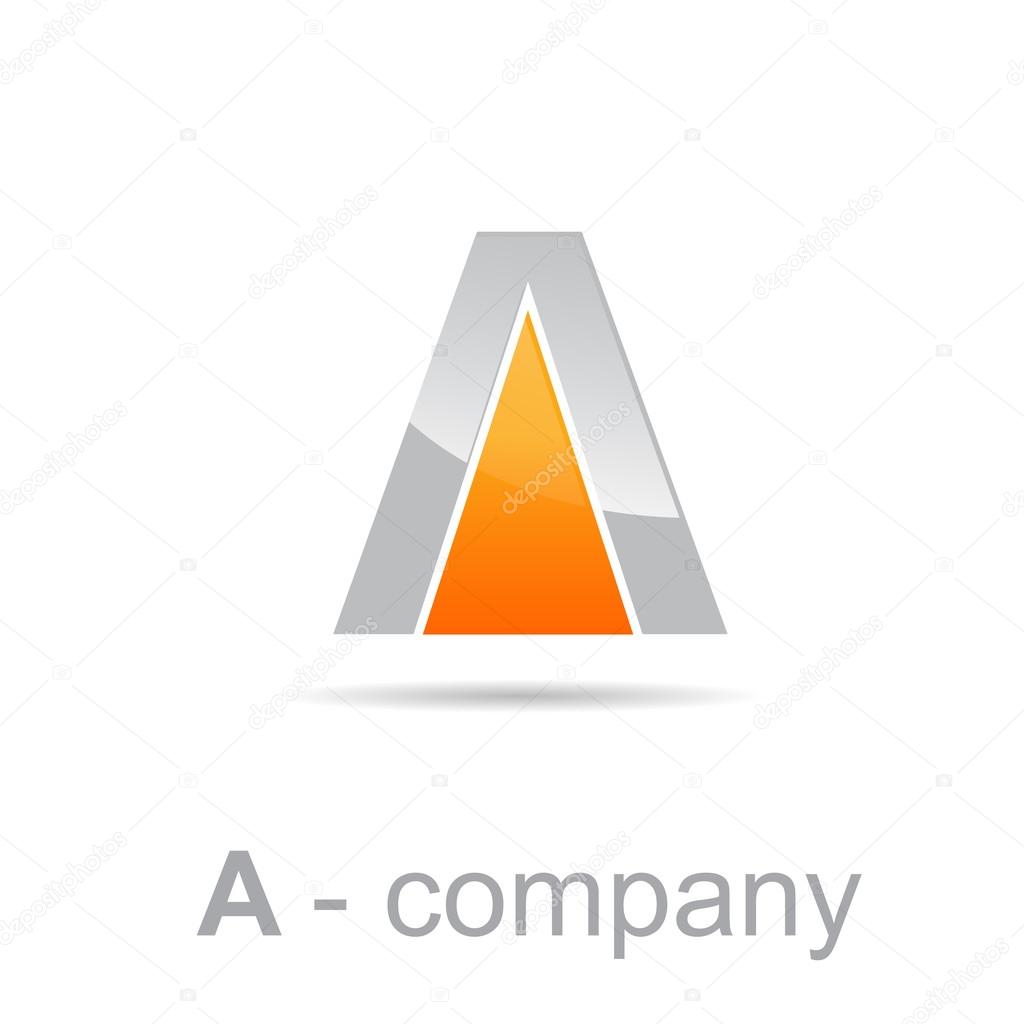 Vector sign  letter A, joint