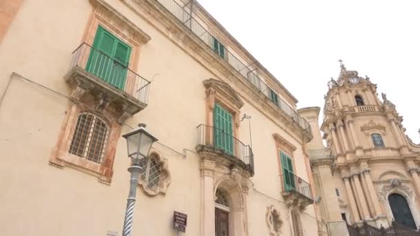 Ragusa Italy Ιουλίου 2020 Μπαρόκ Καθεδρικός Ναός Στο Ιστορικό Κέντρο — Αρχείο Βίντεο