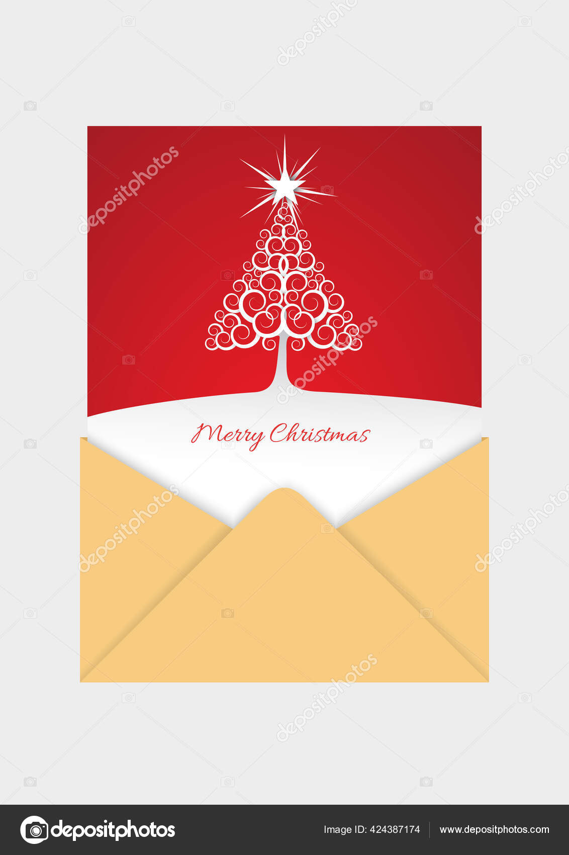 Printable Christmas Card Open Envelope Paper Sheet Invitation Card Template Vector Image By C Luckytd Vector Stock Printable Christmas Card Open Envelope Paper Sheet Invitation Card Template Vector Image By C Luckytd Vector Stock