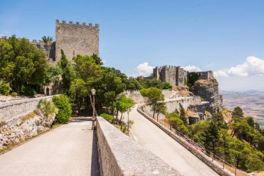 Erice, Sicilya, İtalya. Castello di Venere, Ortaçağ ve Norman Şatosu