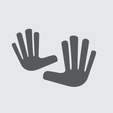 Vektör logosu, iki eli birbirine değmiş.