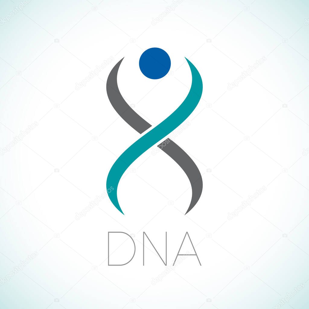 Vector sign helix DNA and genetics 