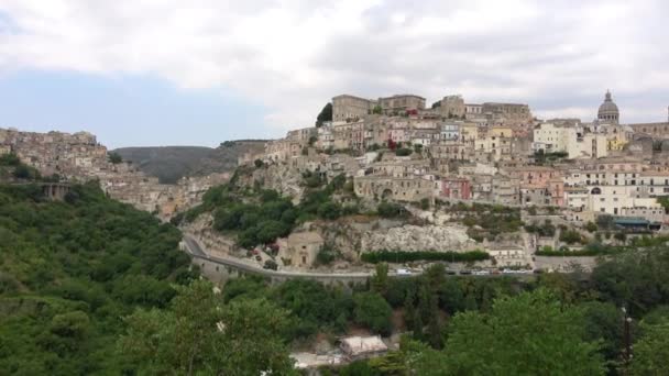 Blick Auf Ragusa Ragusa Ibla Unesco Weltkulturerbe Barockstadt Auf Der — Stockvideo