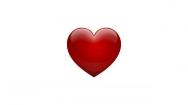 Kalp atışı, parlak ve izole tasarım 2D animasyon. Kamera görüntüsü 4k