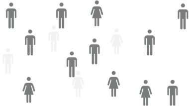 Sosyal mesafeler, COVID-19 koronavirüs salgınından korunmak için toplumla mesafeli olmak. Enfeksiyonun insan kalabalığında evrimi. Düz tasarım, 2d animasyon 4k