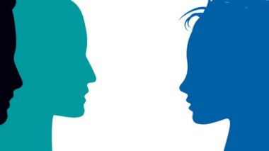 Kalabalık yürüyor ve karşıya geçiyor. İşçi grubu, şeffaflık içinde insanlar. 2 boyutlu animasyon. Kamera görüntüsü 4k