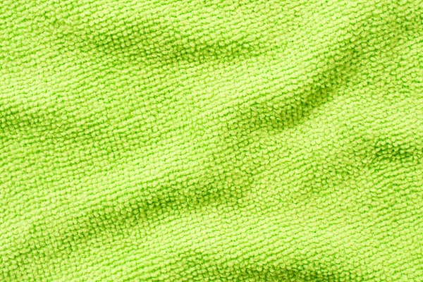 Superficie Tela Microfibra Verde Fondo Patrón Macrotextil — Foto de Stock