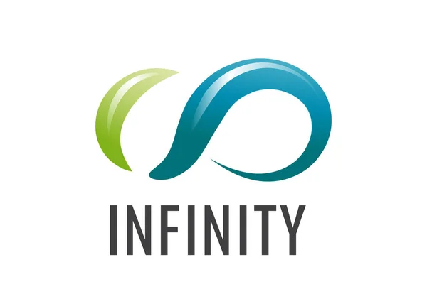 Infinity Υπογράψει Κύμα Θάλασσα Και Πράσινο Γκαζόν Έννοια Της Φύσης — Διανυσματικό Αρχείο