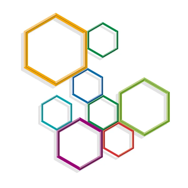 Hexagones — Vector de stock