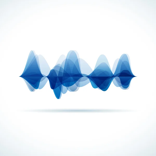 Vetor de áudio e ondas sonoras — Vetor de Stock