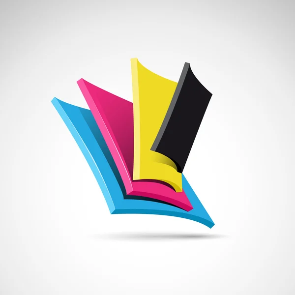 CMYK para impresora — Vector de stock