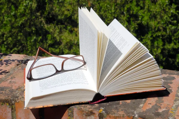 Book and glasses — Stock Photo, Image