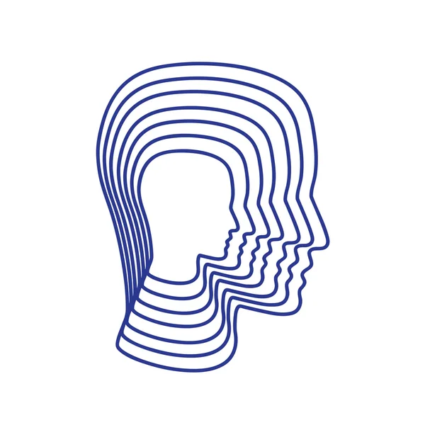 Head of people — Stock Vector