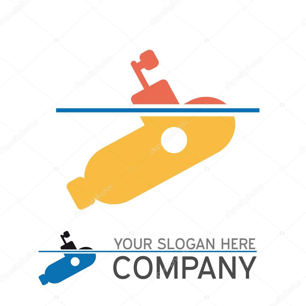 Vector sign submarine surfaced