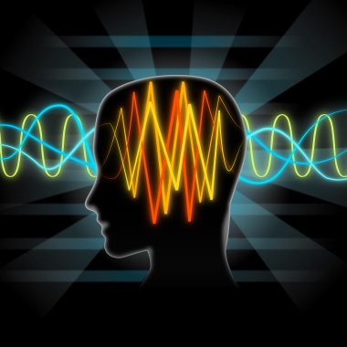 Brain waves illustration clipart