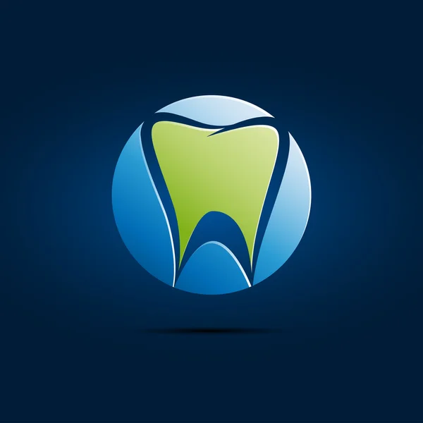 Dental sobre fondo azul — Vector de stock