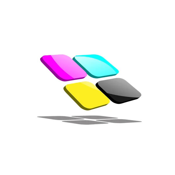 CMYK para impresora — Vector de stock