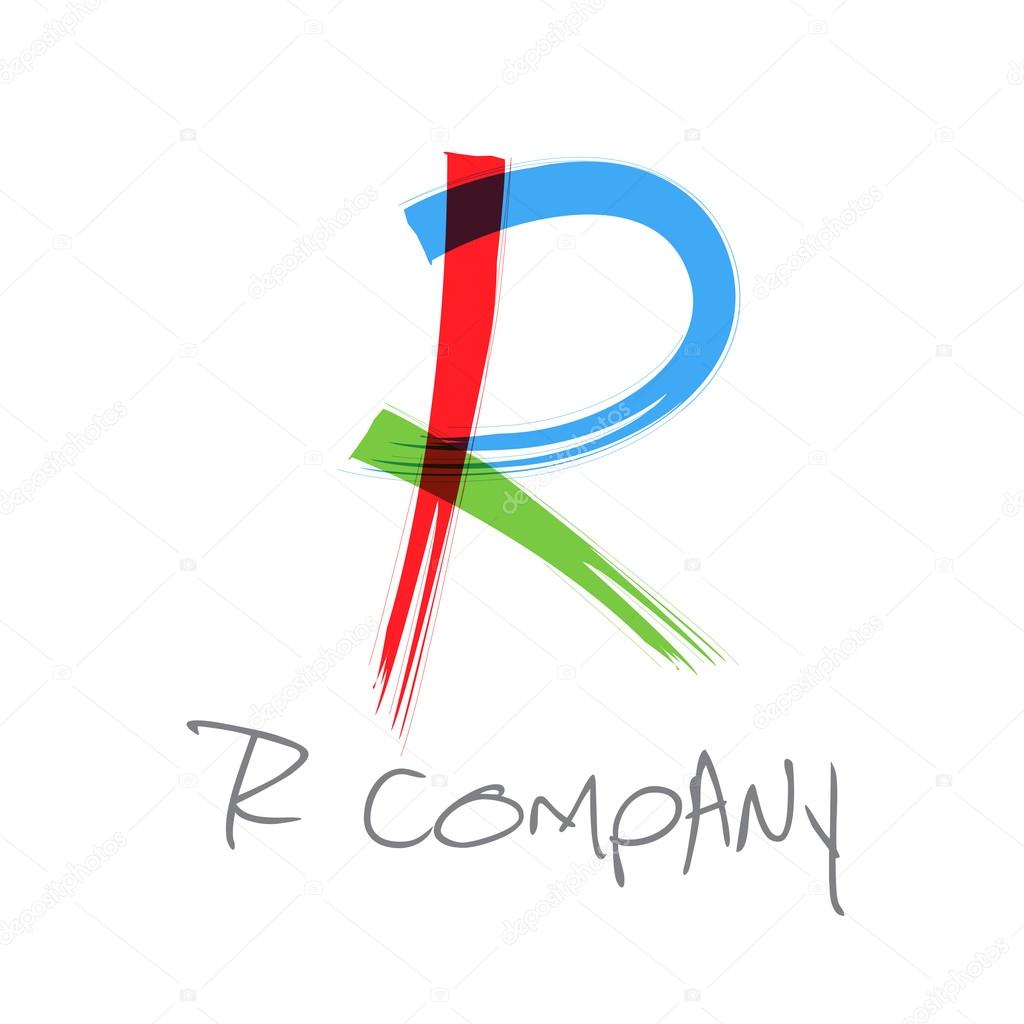Vector initial letter R