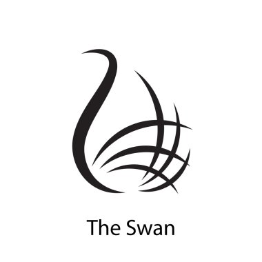 stylized swan clipart