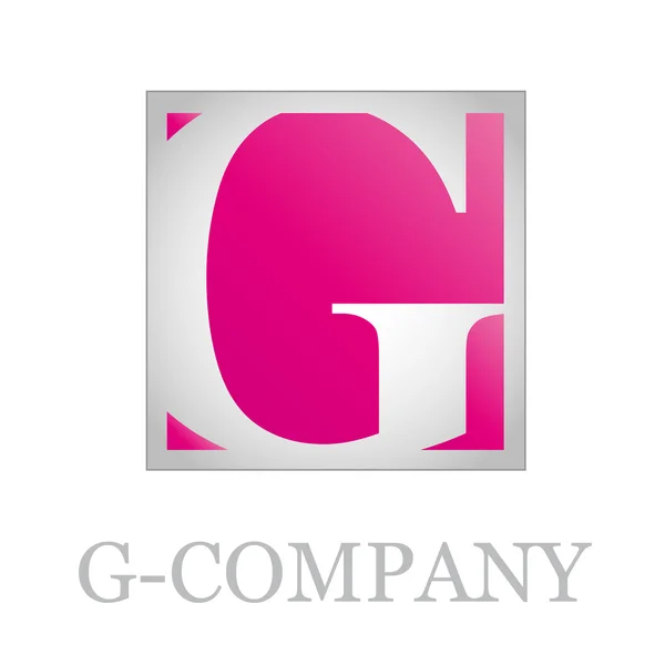 Button initial letter G on black background — Stock Vector