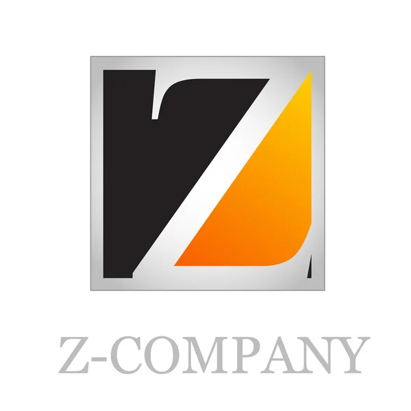 Button initial letter Z on black background — 图库矢量图片