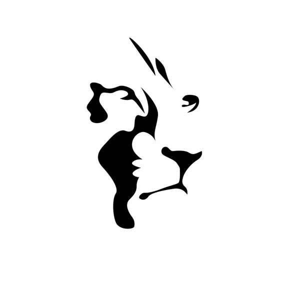 Lion noir — Image vectorielle