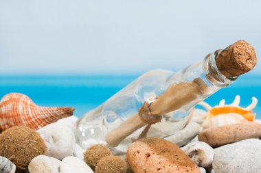 Mesaj şişe sahilde