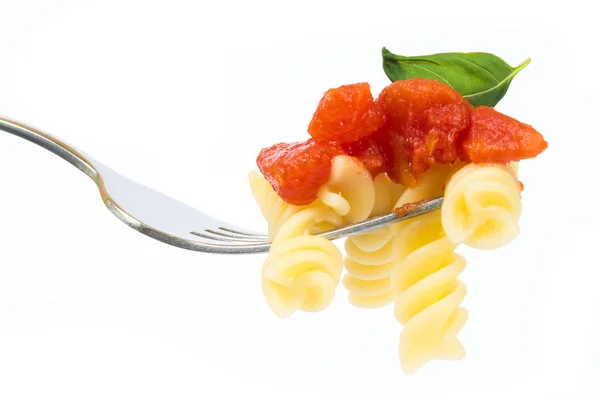 Pasta på hvit bakgrunn – stockfoto