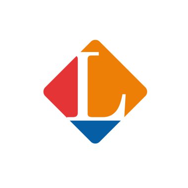 Vector color sign initial letter L 