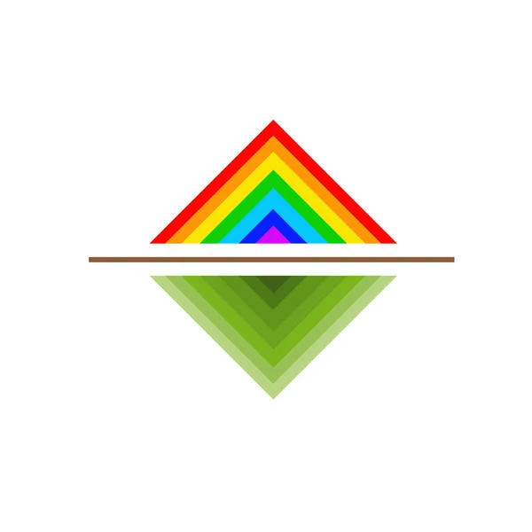 Vector Abstract sign rainbow concept — Stock vektor