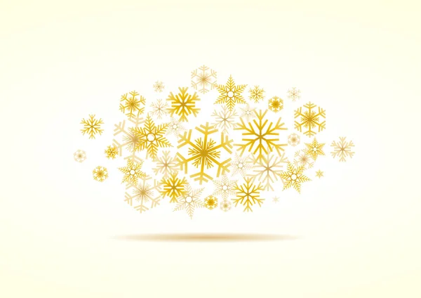 Vector golden Winter Background — 图库矢量图片