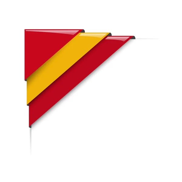 Corner Spanish. Vector label with flag — ストックベクタ