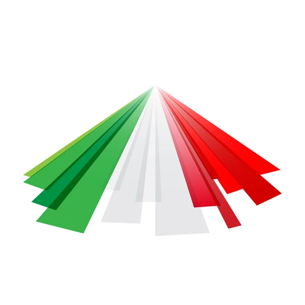 Abstrakte italienische Flagge — Stockvektor