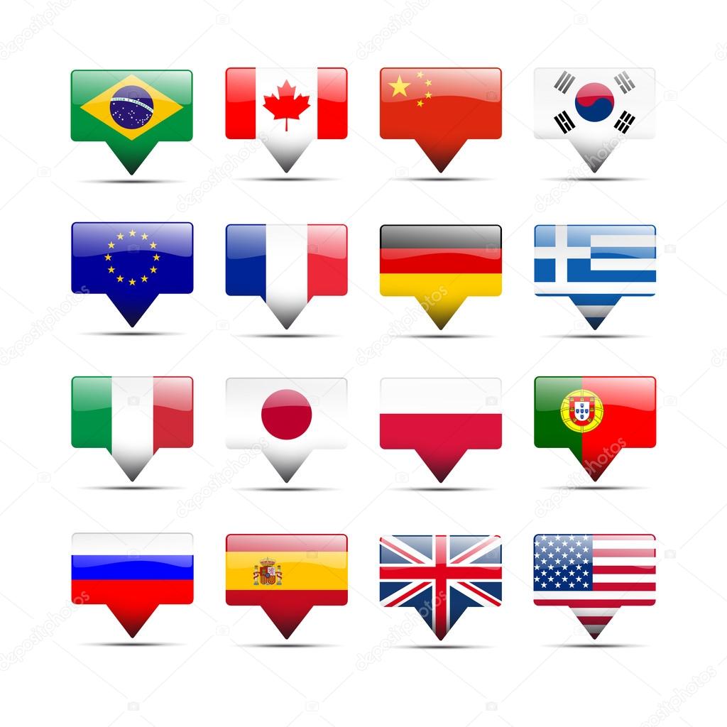 Flags icons that speak