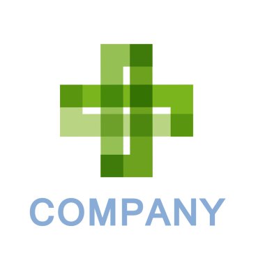 Vektör işareti eczane, yeşil haç