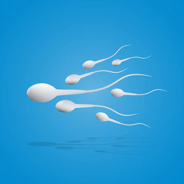 Vektorové ilustrace spermie hnutí — Stockový vektor