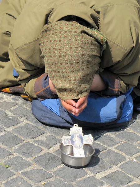 Bettler auf der Straße — Stockfoto