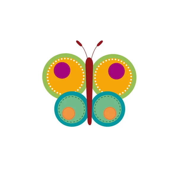 Векторный знак современной бабочки — стоковый вектор