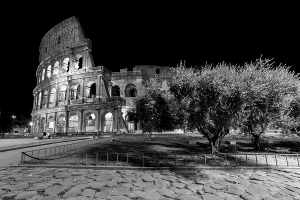Rome circus Coliseum, verlicht 's nachts — Stockfoto