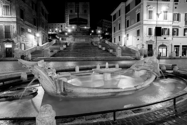 Place d'Espagne la nuit. Rome - Italie . — Photo