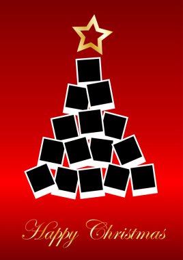 Fotoğraflar ile vektör Noel ağacı