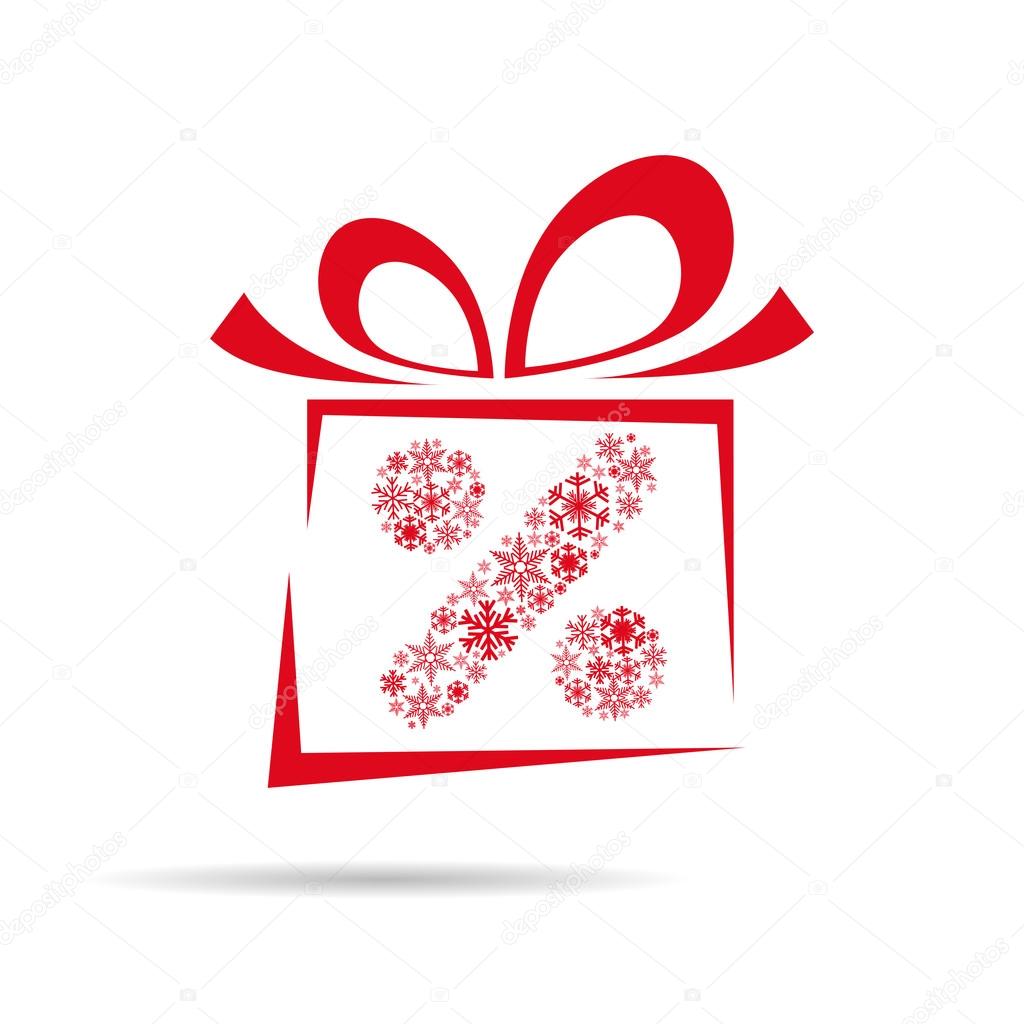 Vector Christmas discounts and promotions box