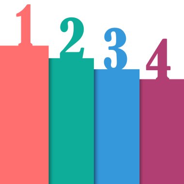 Vektör SSS etiketleri, dört seçenek