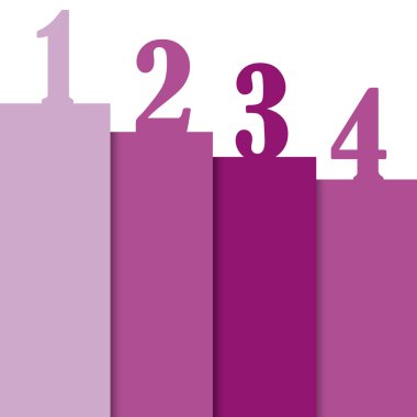 Vektör SSS etiketleri, dört seçenek