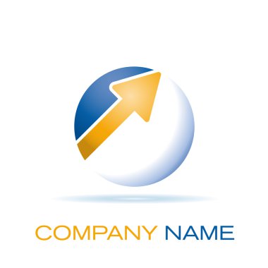 Vektör Logo soyut daire oklu