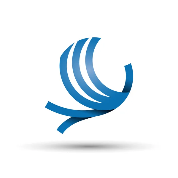 Logo abstrait vectoriel oiseaux en vol — Image vectorielle