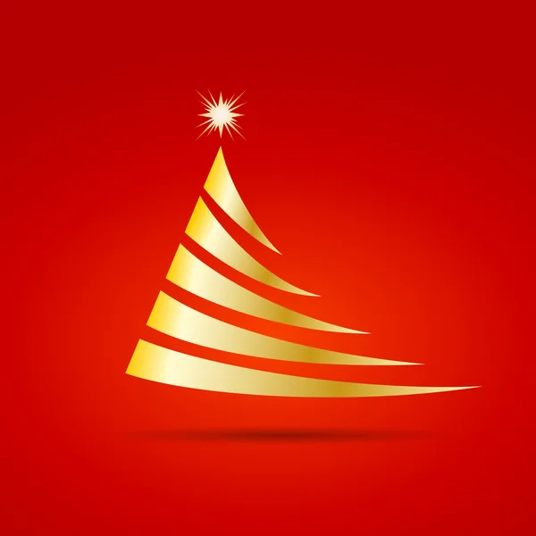 Saludo de Navidad. Árbol de Navidad abstracto — Vector de stock